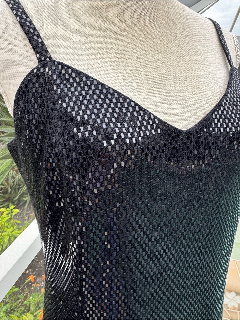 St. John Black Sequin Evening Gown - Picture 2 of 4